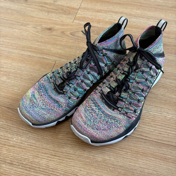 Nike Train Ultrafast Flyknit Volt Athletic Running Shoes Multi Men’s Size 8.5 - Picture 1 of 9
